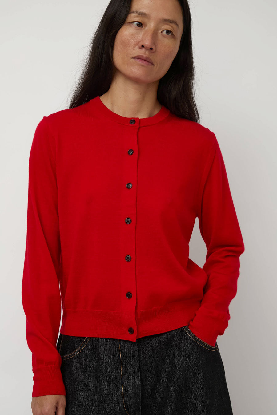 Sayaka Davis Compact Cardigan in Red