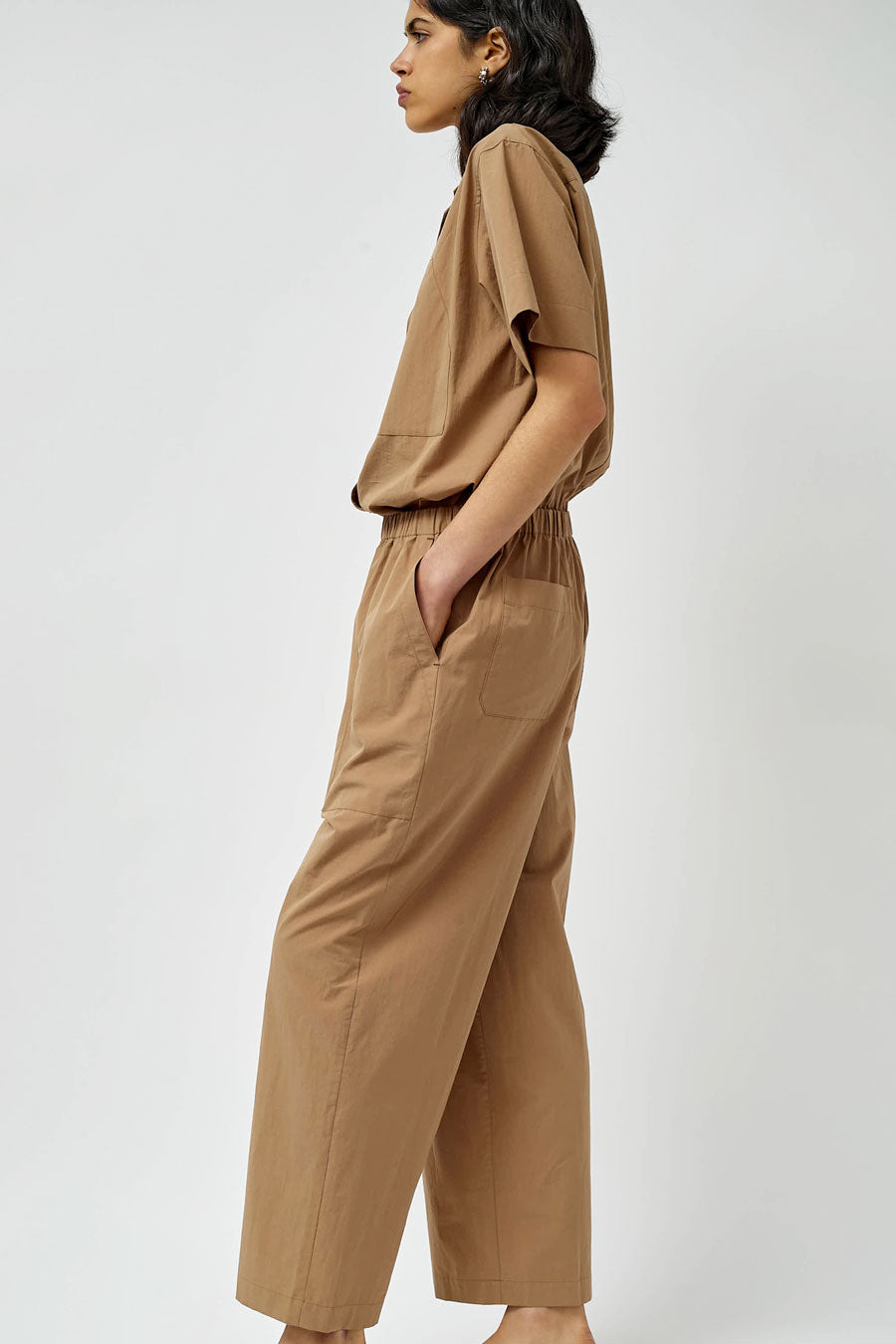 Sayaka Davis Coverall in Tan Brown