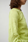 Sayaka Davis Crinkled Knit Cardigan in Acid Lime