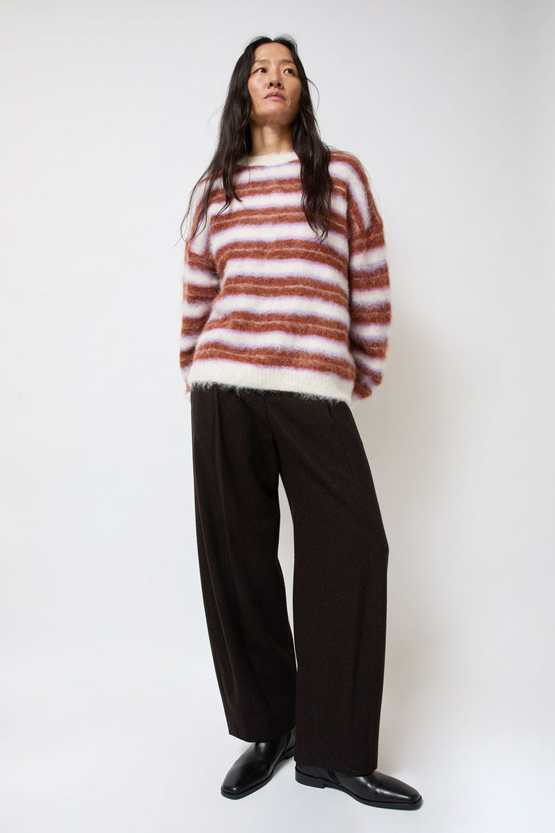 Sayaka Davis Fuzzy Striped Sweater in Stripes