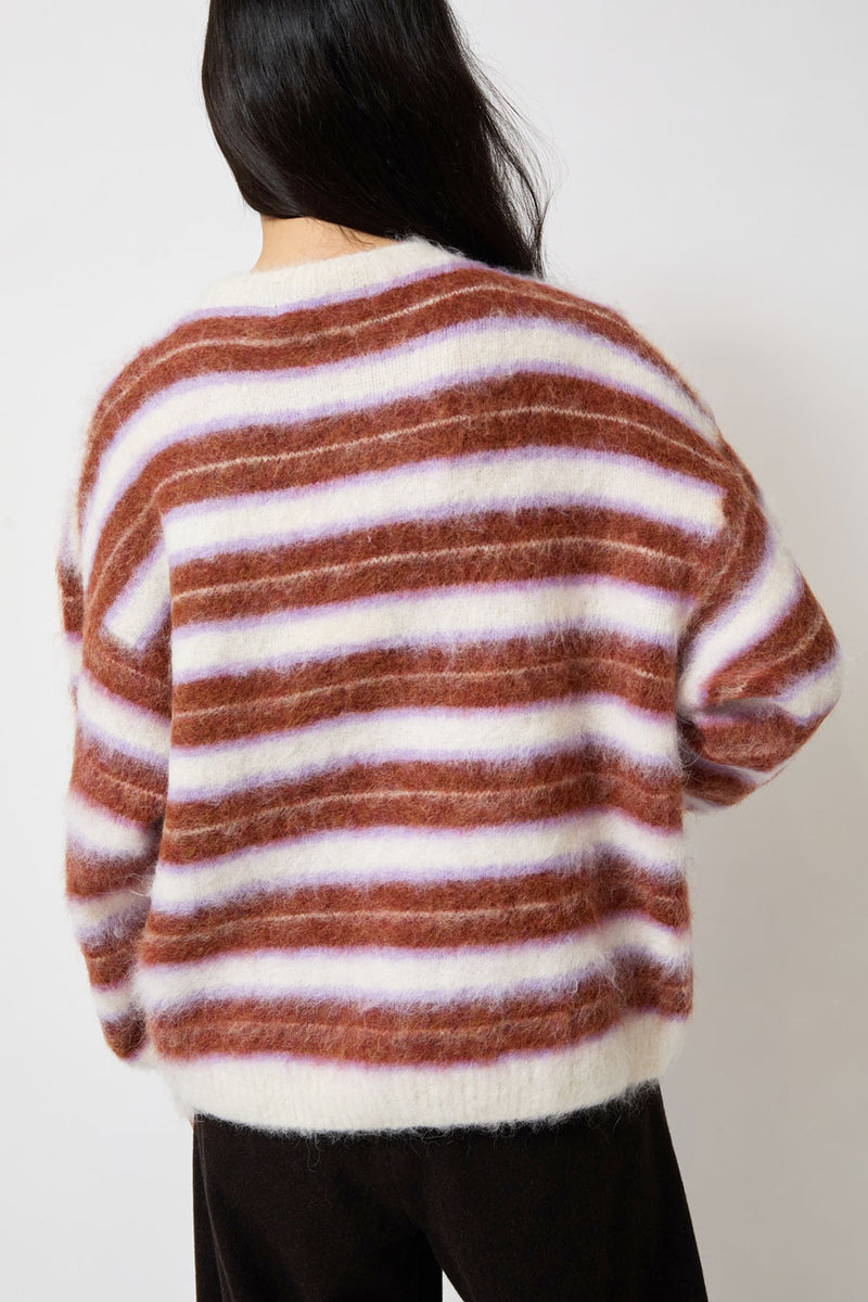 Sayaka Davis Fuzzy Striped Sweater in Stripes