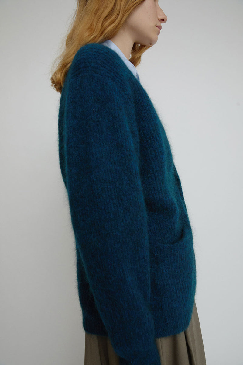 Sayaka Davis Mohair Cardigan in Midnight Blue – No.6 Store