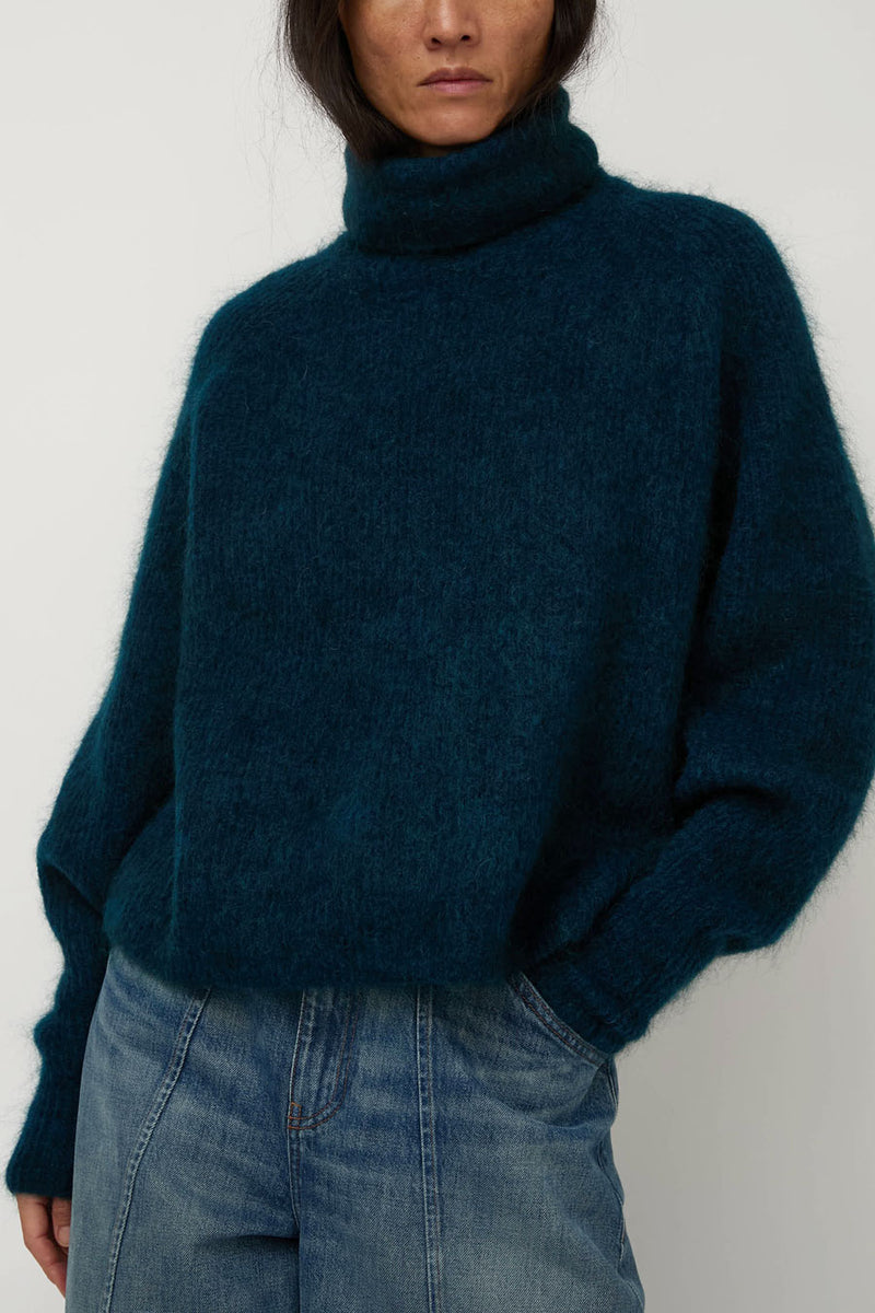 Sayaka Davis Mohair Highneck in Midnight Blue
