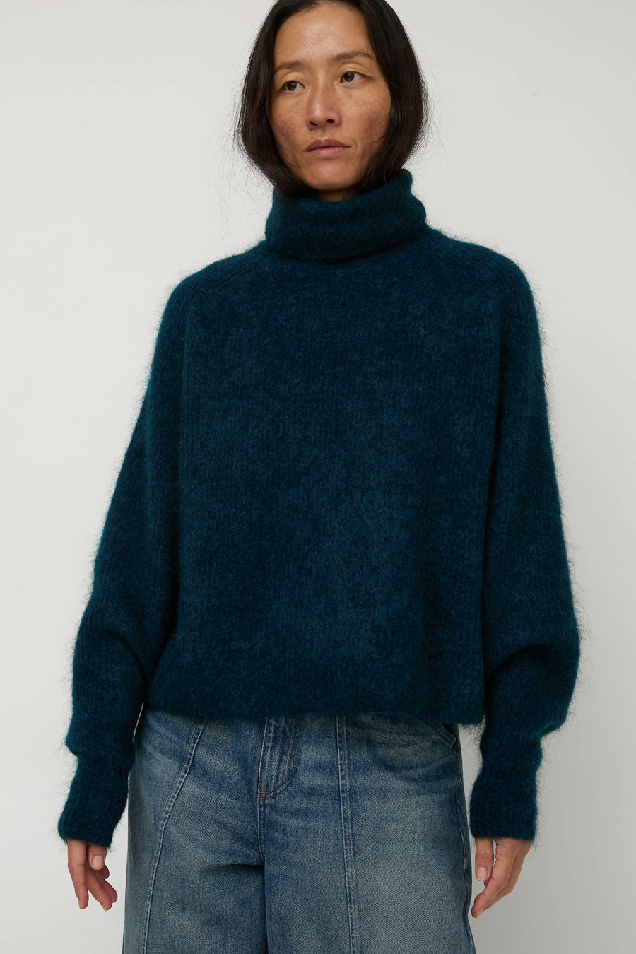 Sayaka Davis Mohair Highneck in Midnight Blue