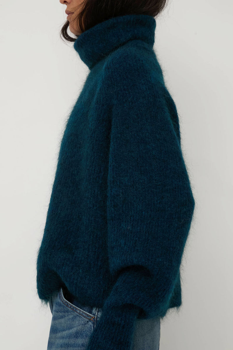 Sayaka Davis Mohair Highneck in Midnight Blue