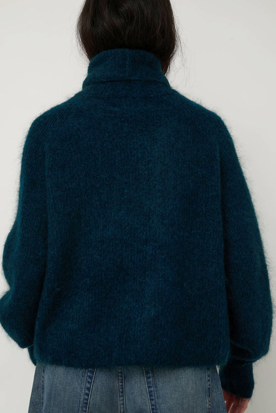 Sayaka Davis Mohair Highneck in Midnight Blue