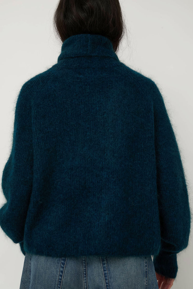 Sayaka Davis Mohair Highneck in Midnight Blue