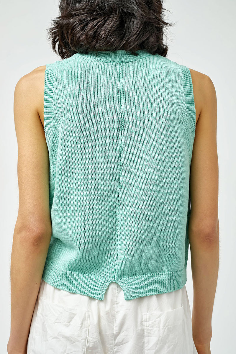 Sayaka Davis Tape Yarn Knit Tank in Mint