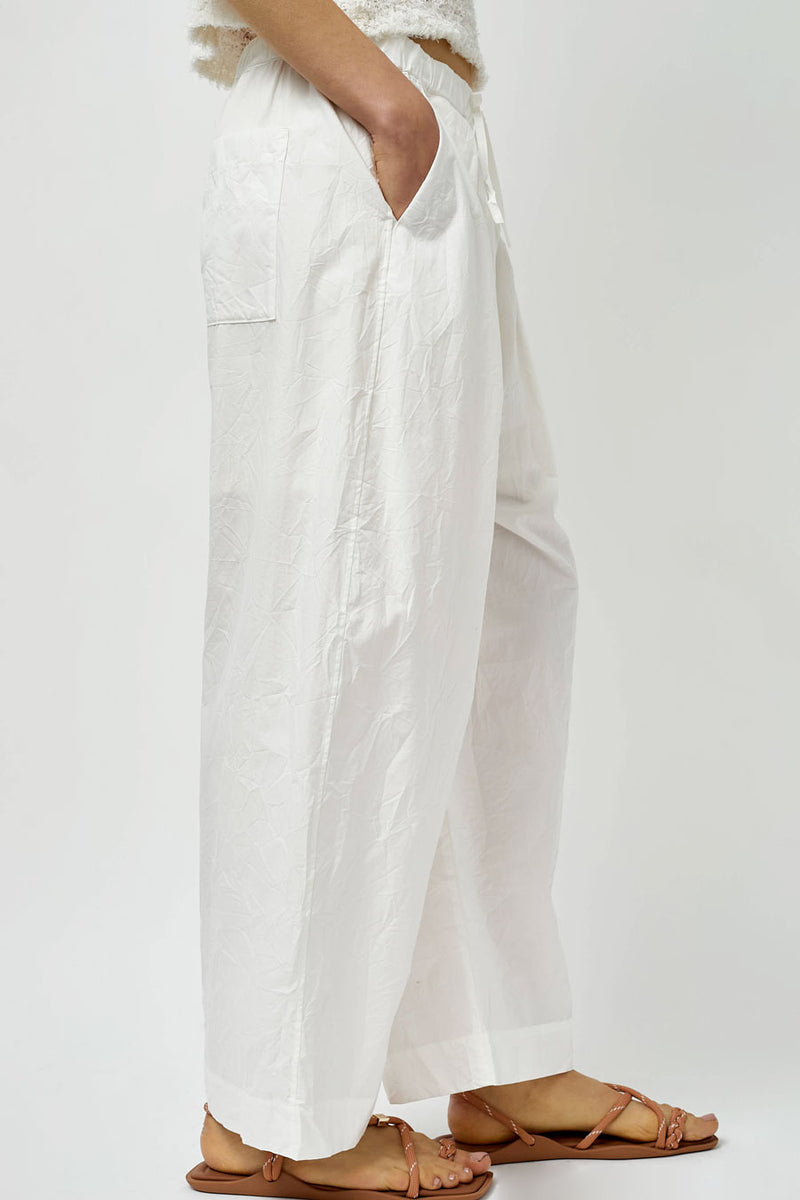 Sayaka Davis Tucked Pull-on Pants in White
