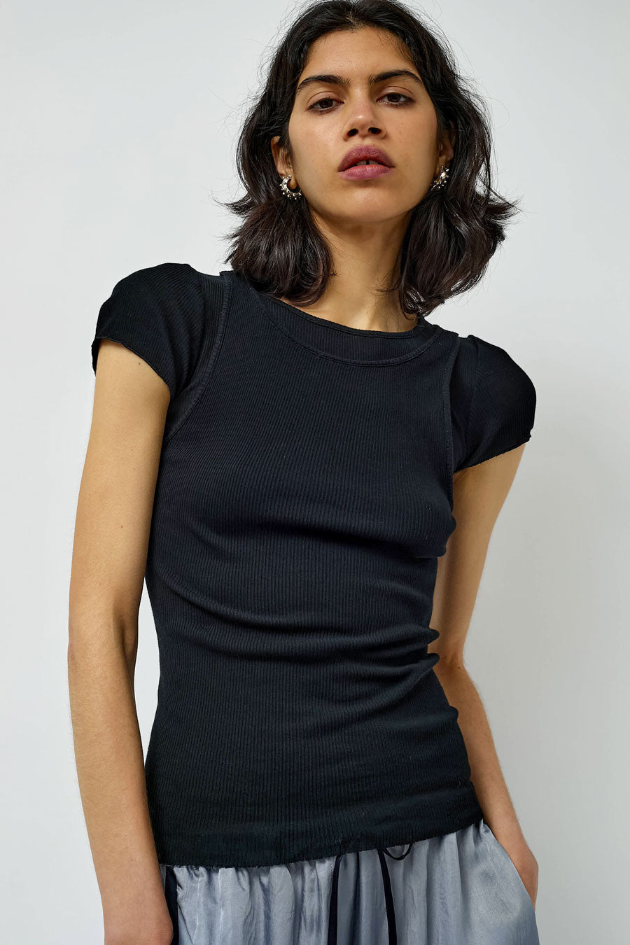 Sayaka Davis Two Piece Tank and Tee Set in Black