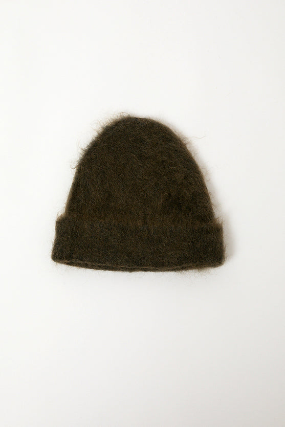 Sayaka Davis Brushed Mohair Beanie in Olive