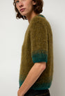 Sayaka Davis Compact Knit Polo in Olive and Green