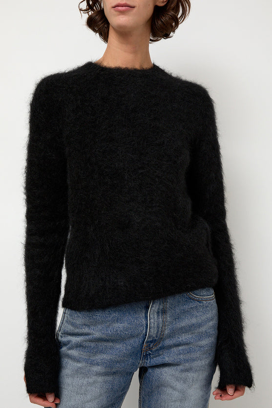 Sayaka Davis Cropped Sweater in Black