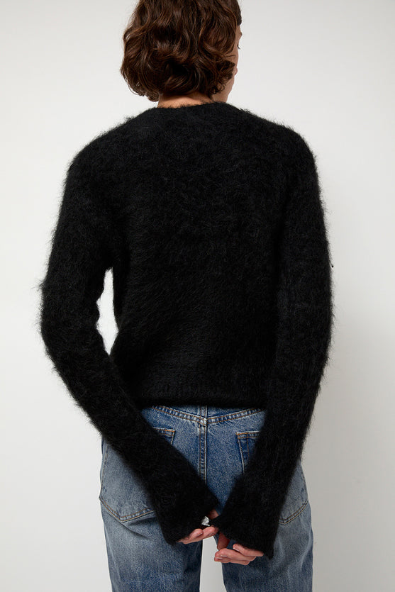 Sayaka Davis Cropped Sweater in Black