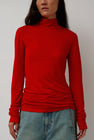 Sayaka Davis Mockneck Tee in Red