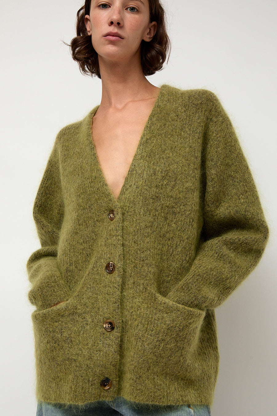 Sayaka Davis Mohair Cardigan in Matcha