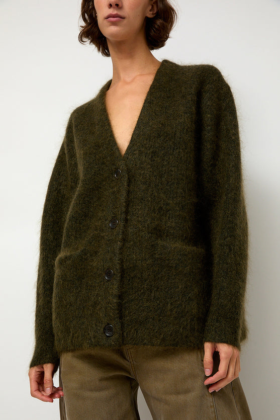 Sayaka Davis Mohair Cardigan in Olive