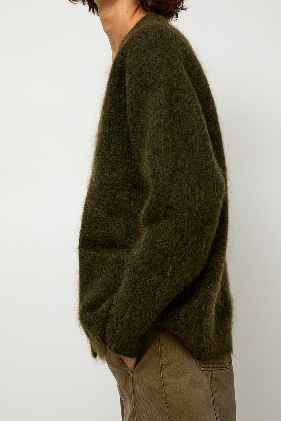 Sayaka Davis Mohair Cardigan in Olive