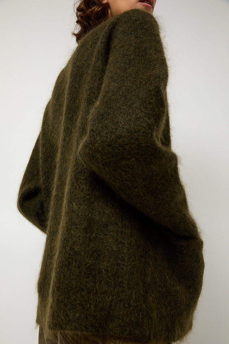 Sayaka Davis Mohair Cardigan in Olive