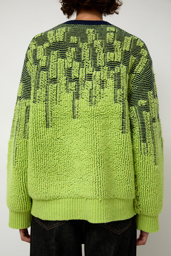 Sayaka Davis Pile Jacquard Sweater in Wasabi