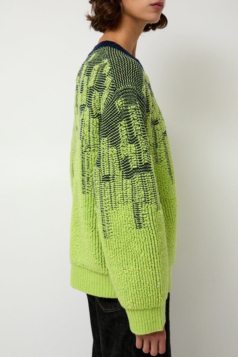 Sayaka Davis Pile Jacquard Sweater in Wasabi