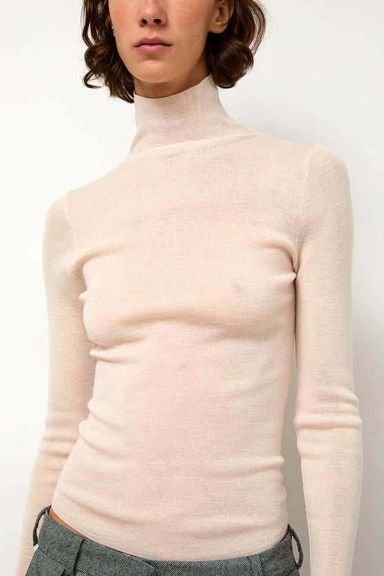 Sayaka Davis Ribbed High Neck in Blush