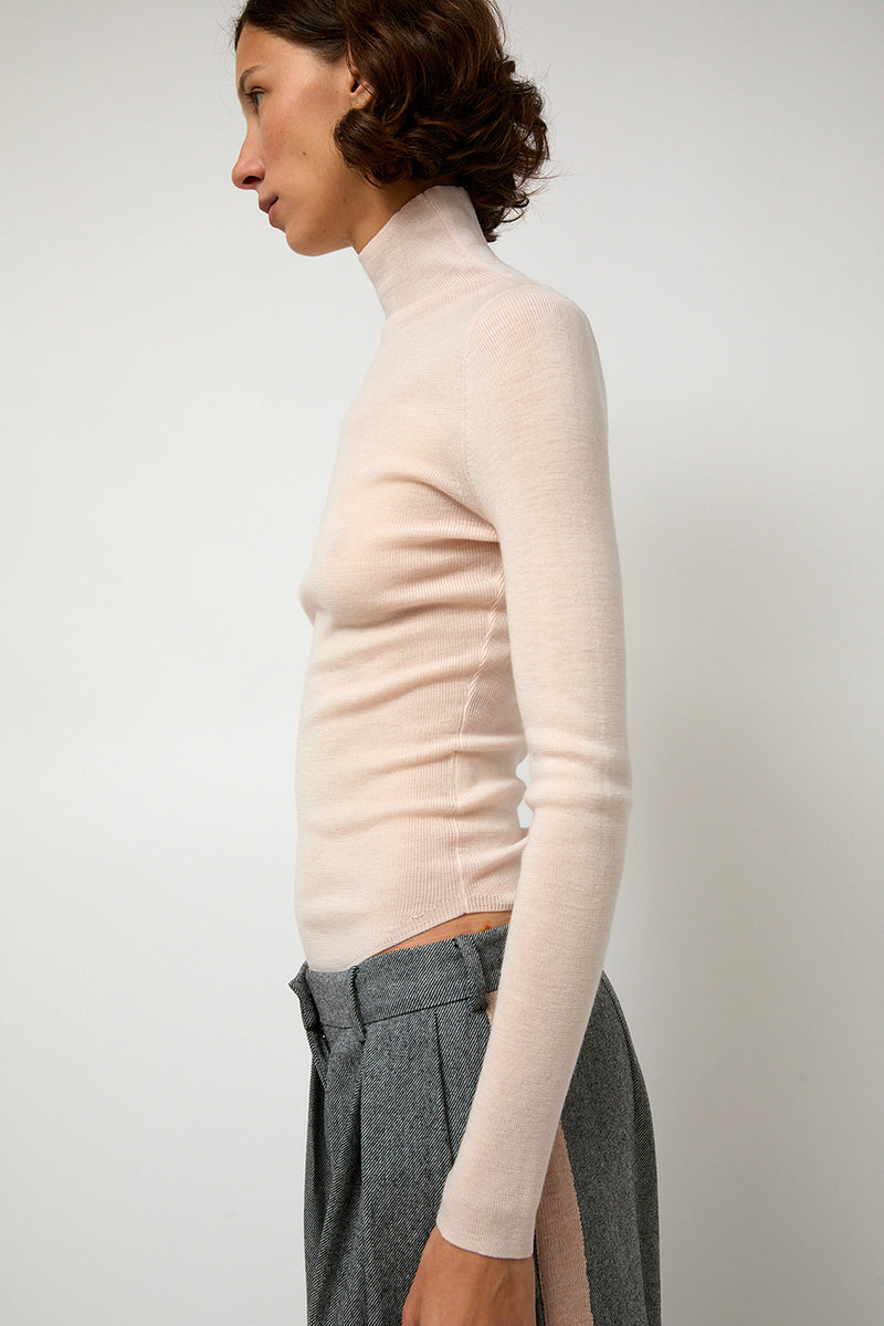 Sayaka Davis Ribbed High Neck in Blush