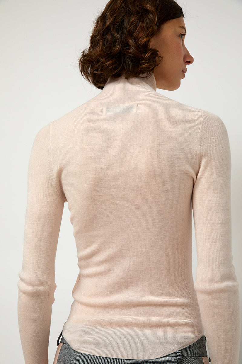 Sayaka Davis Ribbed High Neck in Blush