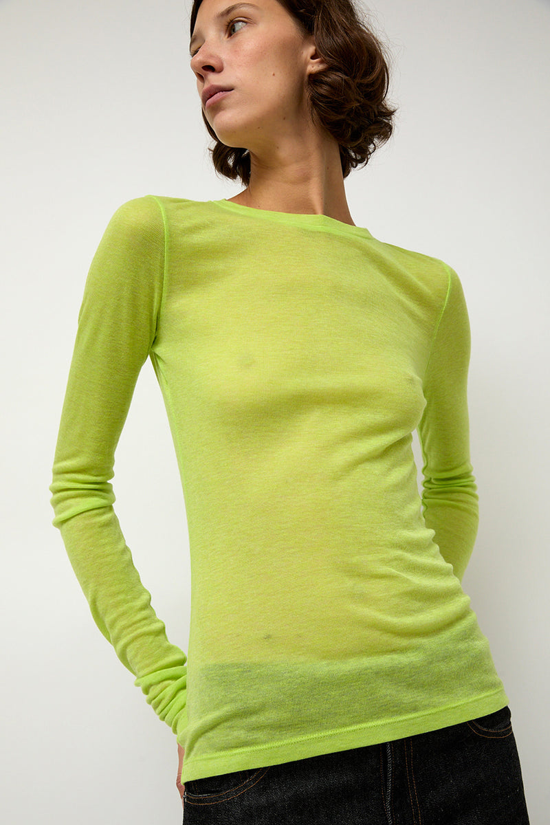 Sayaka Davis Sheer Long Sleeve in Wasabi