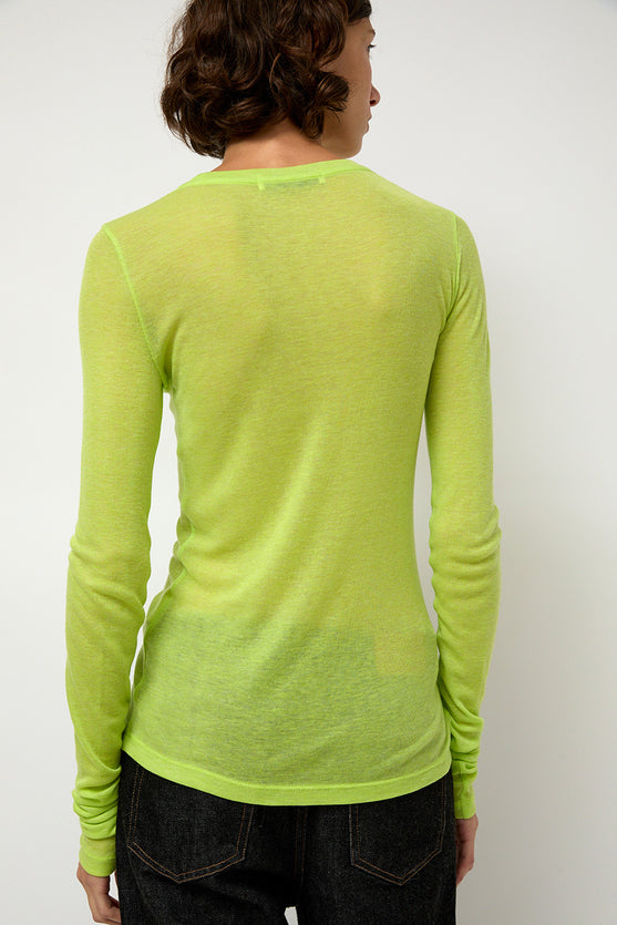 Sayaka Davis Sheer Long Sleeve in Wasabi