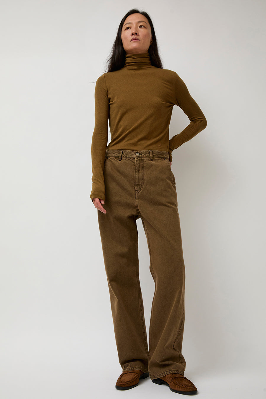 Sayaka Davis Straight Leg Denim in Brown