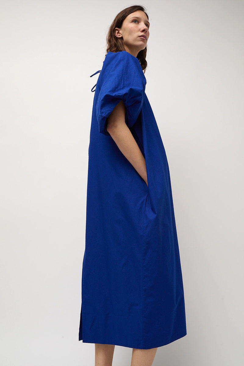 Sayaka Davis Tucked Cocoon Dress in Blue