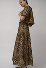 Silk Laundry Cotton Silk 80s Skirt in Leopard