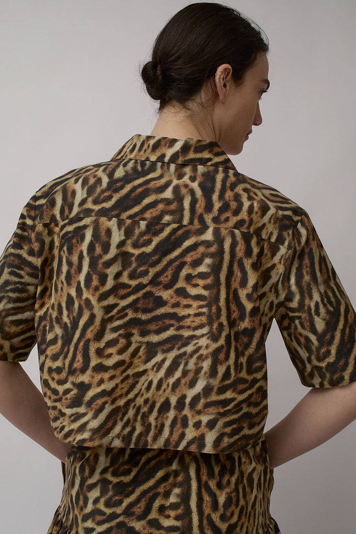 cotton leopard print shirt