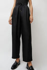 Silk Laundry Twill Slouch Pants in Black