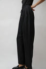 Silk Laundry Twill Slouch Pants in Black