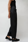 Silk Laundry Twill Slouch Pants in Black