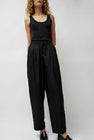 Silk Laundry Twill Slouch Pants in Black