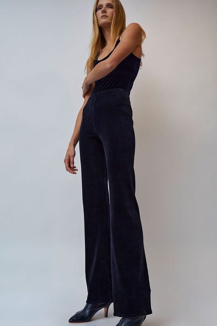 Simone Wild Corduroy Wide Leg Pants in Denim