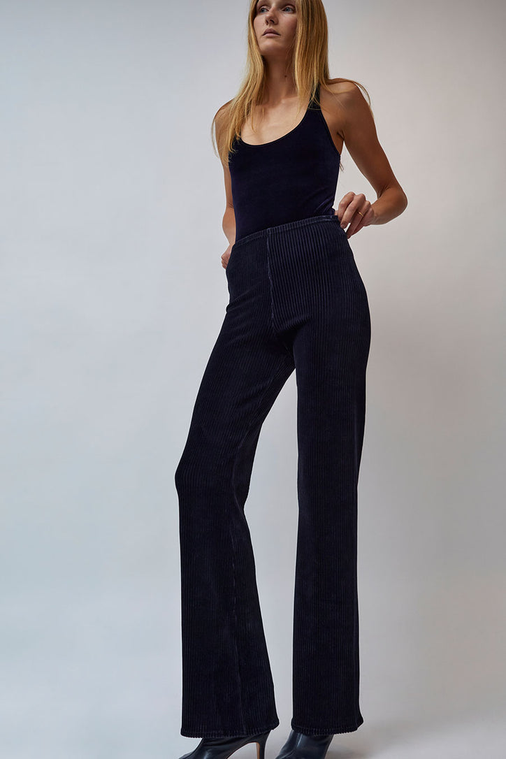 Simone Wild Corduroy Wide Leg Pants in Denim