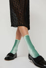 Simone Wild Velvet Ankle Socks in Pistachio