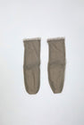 Simone Wild Mesh Frill Ankle Socks in Fango