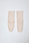 Simone Wild Mesh Frill Ankle Socks in Silk