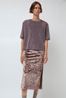 Simone Wild Mesh Velvet Oversized Tee in Mauve