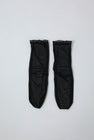 Simone Wild Mesh Frill Ankle Socks in Black
