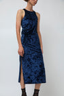 Simone Wild Velvet Athletic Dress in Navy