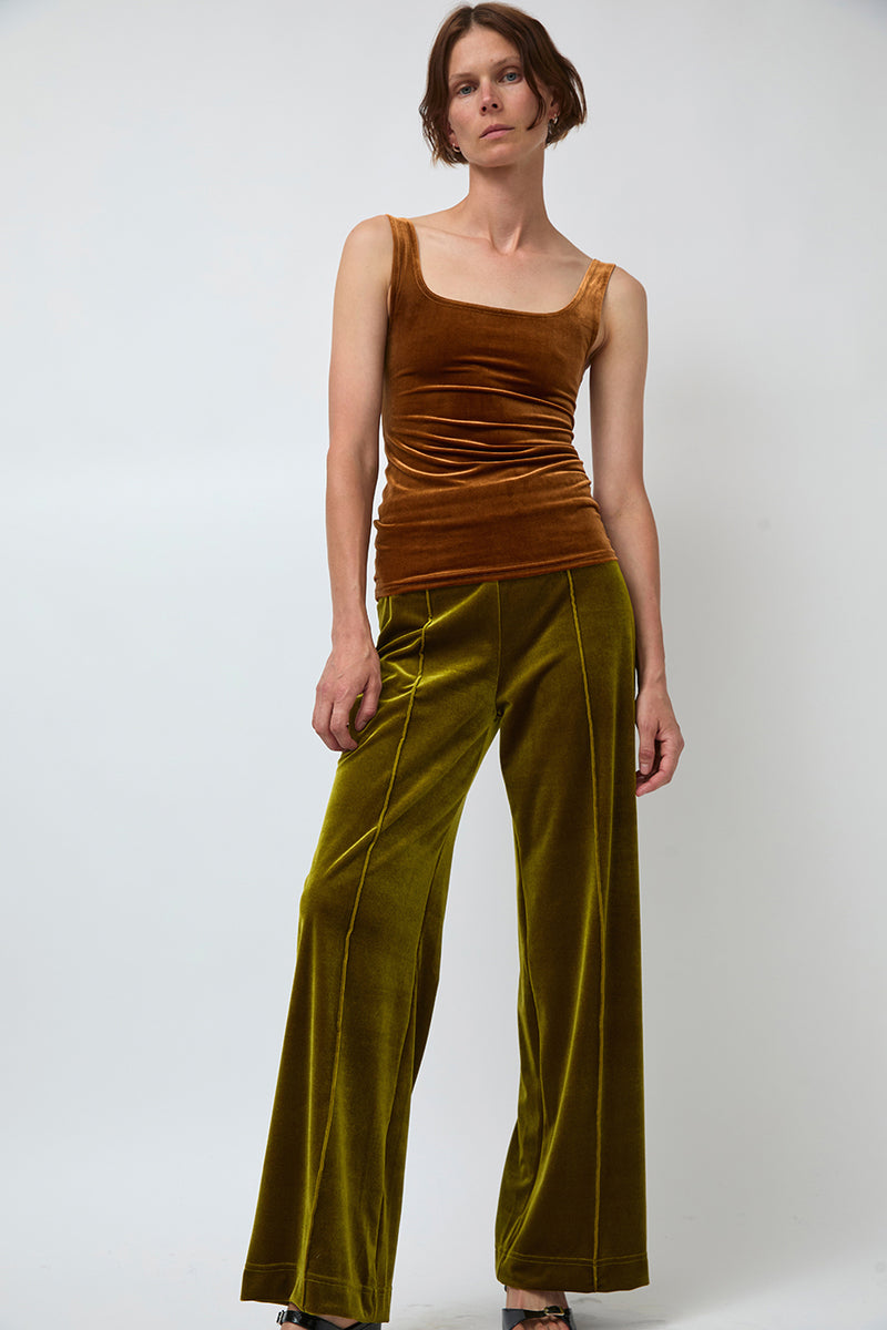 Simone Wild Velvet Singlet in Gold – No.6 Store