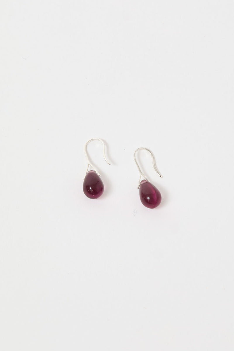 Sisi Joia Gota Mini Earrings in Purple and Silver