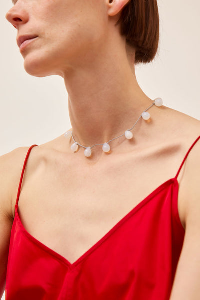 アクセサリー Sisi Joia MENAD necklace 2025FW Sisi Joia Noué Necklace in Opaline White and Grey – No.6 Store