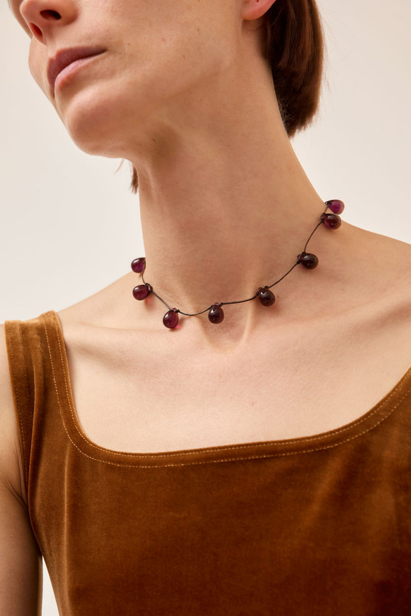Sisi Joia Noué Necklace in Purple and Black